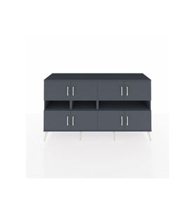 Kronos Konsol 8 Raflı 8 Kapaklı 176x59x99 Antrasit-Antrasit