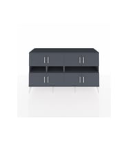 Kronos Konsol 8 Raflı 8 Kapaklı 176x59x99 Antrasit-Antrasit