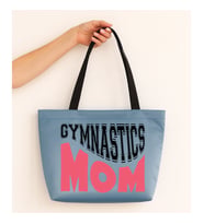 Gymnastics Mom Tasarım Mat Saten Çanta (İndigo Mavi)