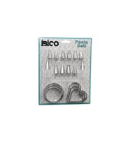 20PCS PASTA SÜSLEME UÇ SETİ= 12-METAL KURABİYE KALIP METAL=3-KALP - 3-YUVARLAK 2-UÇ TUTUCU PLS.ADAPTÖR (5343)