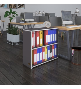 Kenzlife klasörlük raflı burutay gri 70*80*30 kitaplık ofis arkalıksız