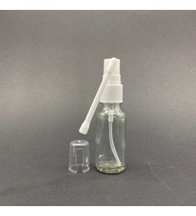20ml şeffaf Cam Şişe, Ağız spreyli Şişe, 12 Adet, Oral Sprey, Ecza şişesi, Boş Cam şişe (Amber)