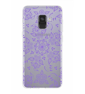 Samsung Galaxy A8 (2018)  Kapak Nostalji Desen Tasarımlı Şeffaf Silikon Kılıf