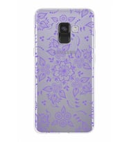 Samsung Galaxy A8 (2018)  Kapak Nostalji Desen Tasarımlı Şeffaf Silikon Kılıf
