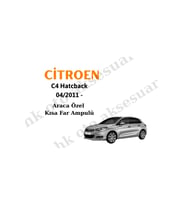 Citroen C4 Hatcback 04/2011 - Araca Özel Kısa Far Ampulü h7
