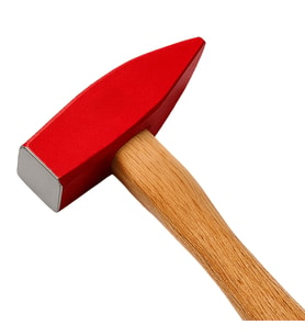 Beylini 300gr Profesyonel Ahşap Saplı Çift Taraf Çekiç 10cm Çelik Baş Ergonomik Çakma İnce İşçilik Dayanıklı (Kırmızı)