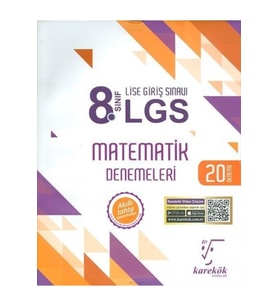 Karekök Yayınları Karekök 8.sınıf Lgs Matematik 20li Deneme Sınavı (Çok Renkli)