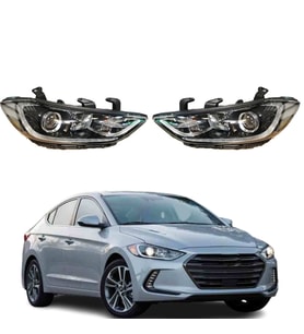 Hyundai Elentra 2016--2018 Sağ ve Sol Elektirikli Motorlu Ön Far