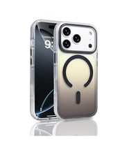Coverzone iPhone 17 Pro Max i�in K?l?f MagSafe ile uyumlu Transparan Renk Ge�i?li Z-Toros M-safe Kablosuz ?arj destekli Gradyan Tasar?m IPHONE 17 Pro Max ?LE UYUMLU KILIF Siyah