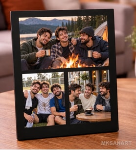 Kişiye Özel 3 Kişilik Masa Fotograf Cercevesi 13 x 18 cm MDF Çerçeve - Kişiye Özel Hediye 2. Model