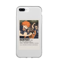 Iphone 7 Plus ve 8 Plus Uyumlu Haikyuu!! Poster Tasarımlı Şeffaf Telefon Kılıfı