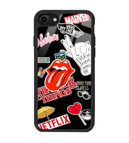 iPhone 7 Uyumlu Sticker Tasarımlı Glossy Telefon Kılıfı