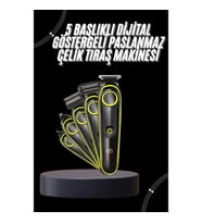 Mey İthalat® Unısex Çok Fonksiyonlu Bakım Seti Led Göstergeli Tıraş Makinesi Saç Sakal Vücut