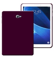 Samsung Galaxy Tab A SM T580 Uyumlu Rubber Yıkanabilir Silikon Kılıf (Mor)