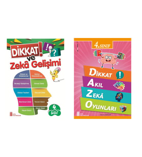 Ata 4.Sınıf Dikkat ve Zeka Gelişimi+ Dikkat Akıl ve Zeka Oyunları (Beyaz)