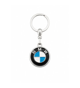 BMW Logolu Krom Kaplama Oto Anahtarlığı, 9cm x 3.5cm, Şık Hediyelik Araç Aksesuar