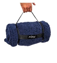 Peluş Polar Kamp Battaniyesi - Lacivert