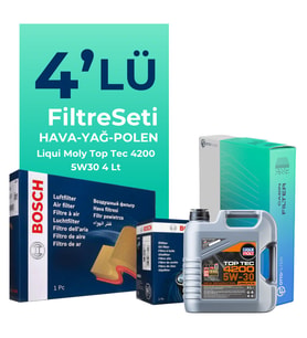 BOSCH Seat Leon 1.2 TSi Filtre Bakım Seti Liqui Moly Motor Yağlı (2013-2018) 4 Lü