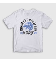 Presmono Unisex Çocuk Beyaz Borz Khamzat Chimaev Mma Ufc T-Shirt 427051tt (Beyaz)