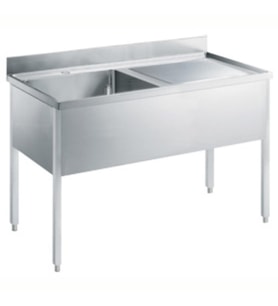 Electrolux Professional Tek Evyeli Tezgah, Evyesi 600x500 Mm, Damlalığı Sağda - 1400 Mm LG1416DXPN