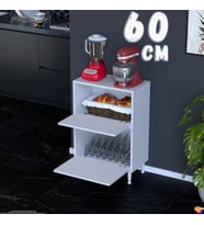 Eliusta Gaye Çok Amaçlı 2 Kapaklı Dolap 60x87x32 cm Banyo Mutfak Çocuk Odası Düzenleyici Kiler