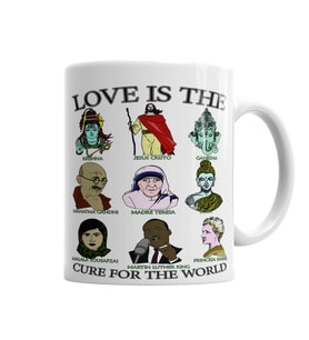 AMOR E A CURA Kupa Bardak Porselen