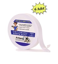 Çift Taraflı Bant Köpük Bant 25mm x 2mt 6 Adet Çerçeve Tablo Halı Yapıştırma Bandı İç Ve Dış Mekan Süper Güçlü Köpük Bant