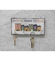 CajuArt Dekoratif Ahşap Anahtarlık Askılık Home Sweet Home