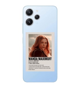 Xiaomi REDMI 12 Uyumlu Wanda Maximoff Desenli Şeffaf Telefon Kılıfı