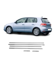 VW Golf 6 Krom Cam Çıtası Tk 2010 Üzeri 6Prç Paslanmaz Çelik