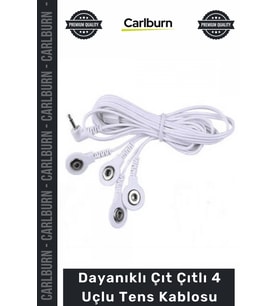 Özel Üretim Kaliteli Fizik Tedavi Elektrot Bağlantı Aparatı Dayanıklı Çıt Çıtlı 4 Uçlu Tens Kablosu