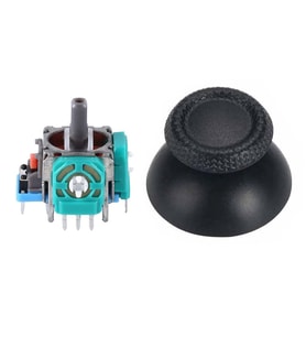 PS5 Analog Motor ve Topuz Seti 1+1 Playstation 5 Tamir PS5 Motor Kol Tamir Seti Yedek Parça (Siyah)