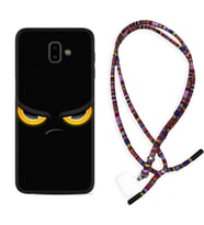 Samsung J6 Plus J7 Prime J7 Pro M20 Kılıf Boyun Asklı Rasta Silikon Black Eyes 1644