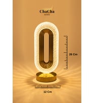 ChaCha Home Senya LED Masa Lambası 26 cm - Gold Detaylı Dekoratif Abajur Ve Gece Lambası