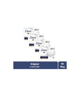 Dove Beauty Cream Bar Katı Güzellik Sabunu Original Nemledirici Etkili 90 G X4 Adet