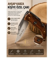 Kalemhane Kişiye Özel Ahşap Kabza Çakı