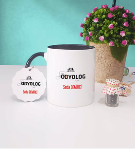 Odyolog Kupa Bardak Siyah ve Anahtarlık