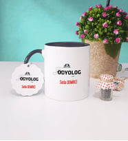 Odyolog Kupa Bardak Siyah ve Anahtarlık