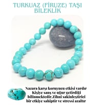 Turkuaz (Firuze) Doğaltaş Bileklik Marron Doğaltaş