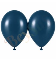 Derin Okyanus Renk Lateks Retro Balon (50 cm) - 2 Adet