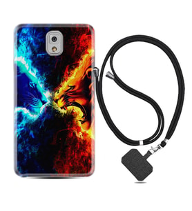 Samsung Note 3 4 5 8 9 20 Ultra 10 Lite Kılıf Boyun Askılı Silikon Red Blue Leon 1714