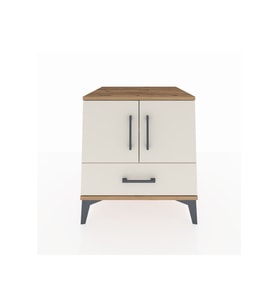Kronos Komodin 2 Raflı Tek Çekmeceli 2 Kapaklı 60x59x64 Çam-Aytaşı