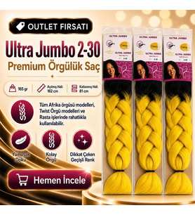 3 Paket - Afrika Örgüsü Ve Rasta İçin Sentetik Ombreli Saç 2-30