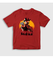 Presmono Unisex Çocuk Kırmızı Cover Oyun Red Dead Redemption T-Shirt 507599tt