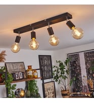 RİOLİGHT MODERN SİYAH 4XE27 MAFSALLI HAREKETLİ BAŞLIK(GLOP AMPUL HARİÇ) METAL SPOT AVİZE