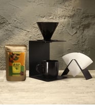 V60 Drıpper & Metal Drıpper Standı & Metal Kağıt Tutucu & Filtre Kahve & Kupa Bardak Hediye Seti