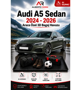 Audi A5 Sedan 2024 - 2026 Araca Özel 3D Bagaj Havuzu
