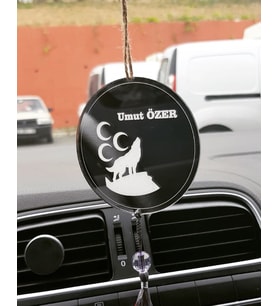 Kişiye Özel Üç Hilal Araba Süsü Pleksi Dikiz Aynası Süsü