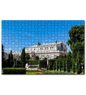Cakapuzzle Beyaz Malikane ve Bahçesi  Puzzle Yapboz MDF (Ahşap) (120 Parça)