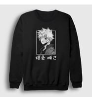 Presmono Unisex Siyah Bakugo Anime Boku No Hero Academia Sweatshirt 234240tt